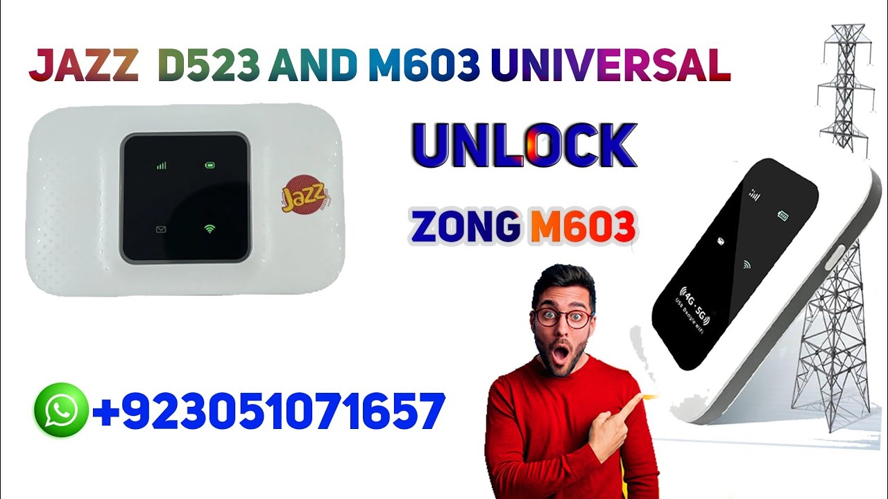 Jazz D523 Unlock | Zong M603 Unlock | All SIM Network Unlock
