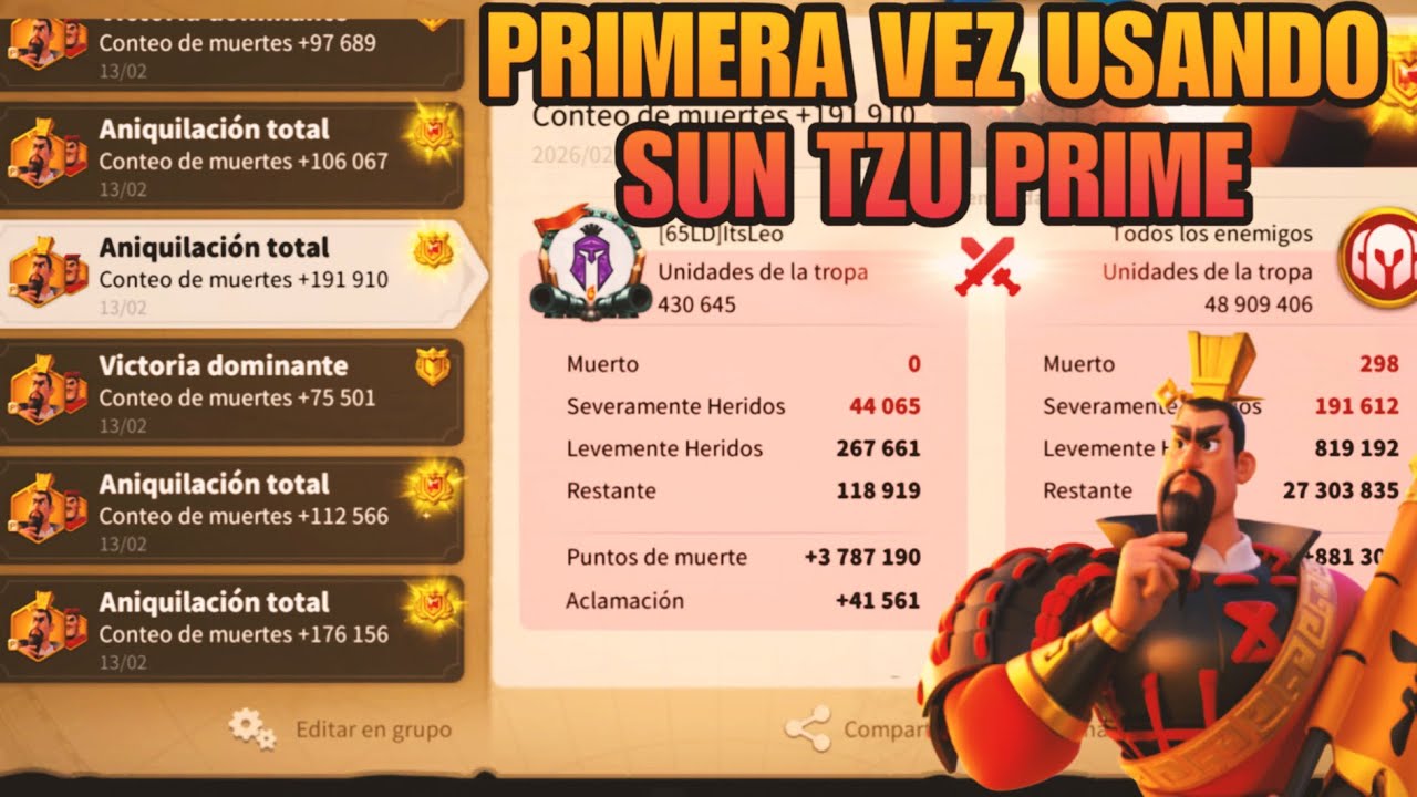 MI EXPERIENCIA CON SUN TZU PRIME - Rise of Kingdoms