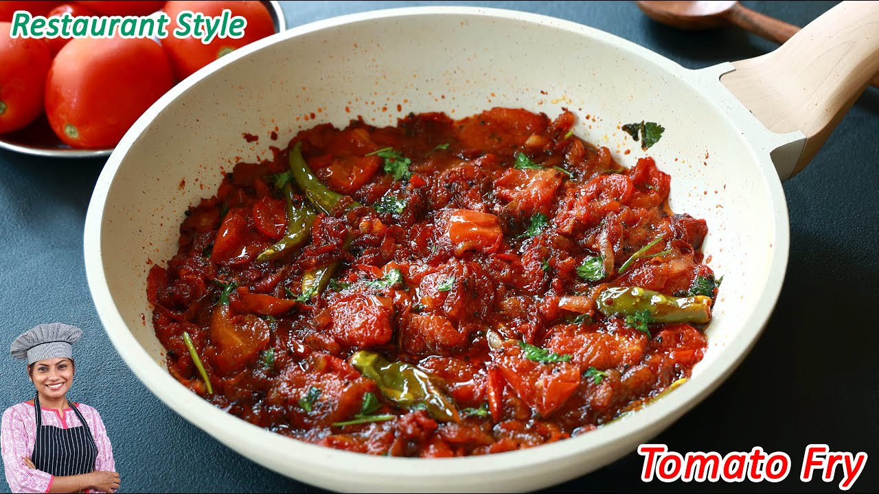 ചപ്പാത്തി, പൂരി, ദോശയ്ക്ക് ഒരു സൂപ്പർ Side dish😋💯| Restaurant Style Tomato Fry| Tomato Recipes