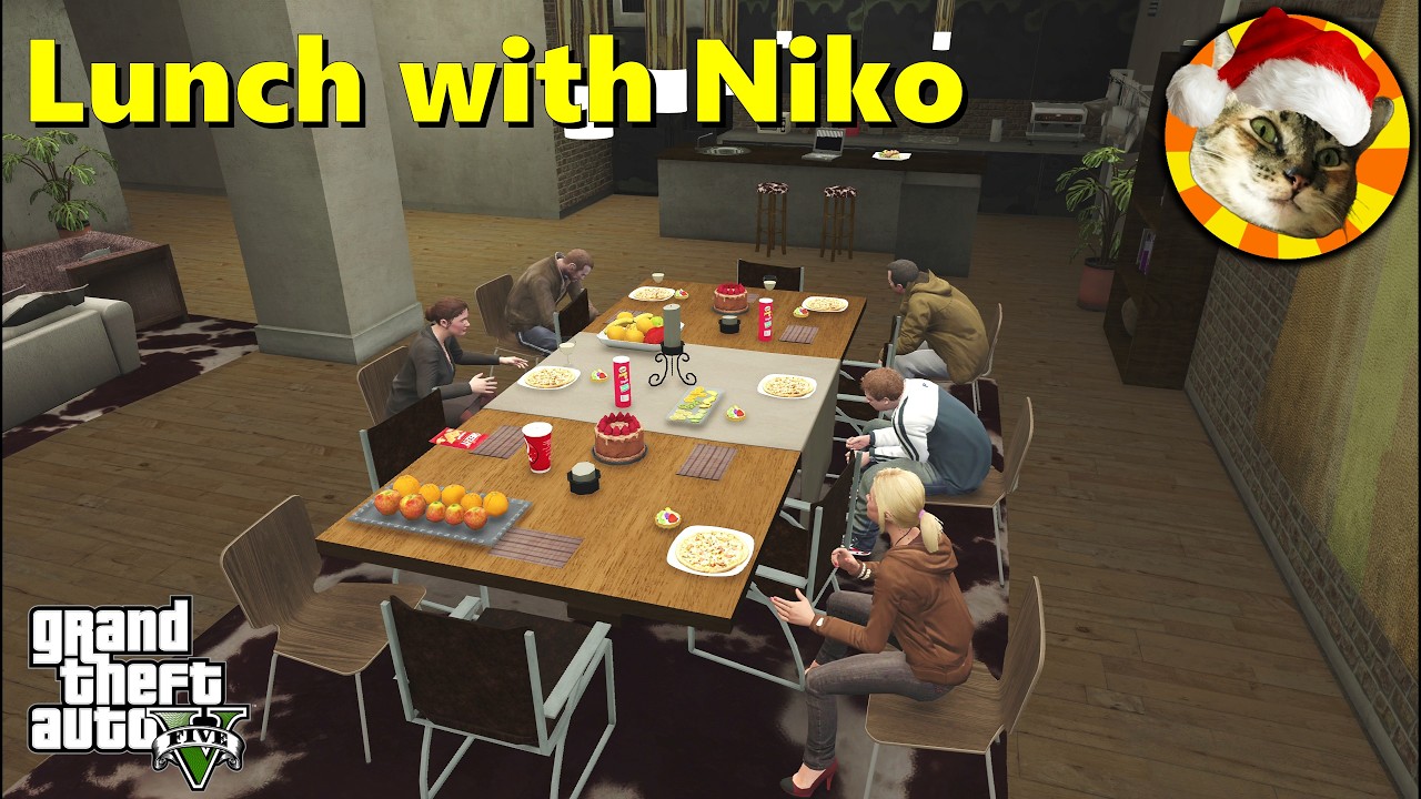 De Santa Family's lunch with Niko Bellic | GTA V roleplay