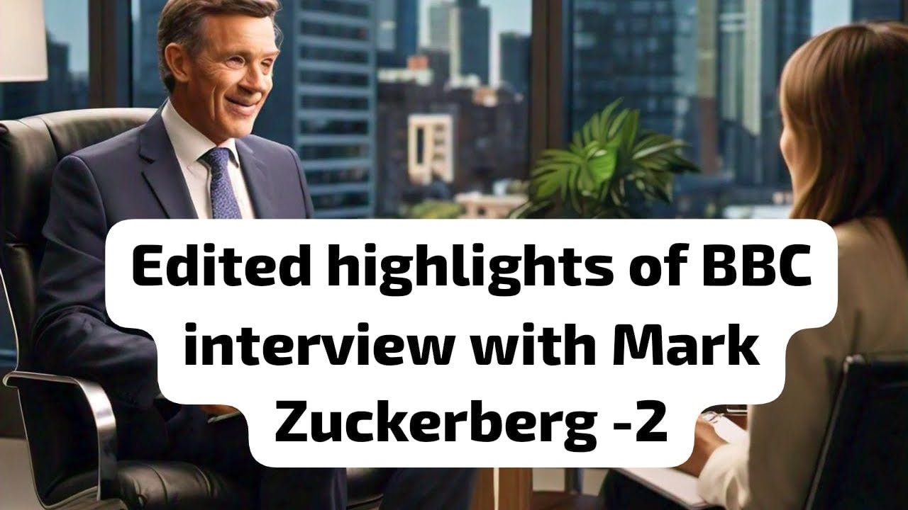 #calicutuniversity EDITED HIGHLIGHTS OF BBC INTERVIEW WITH MARK ZUCKERBERG