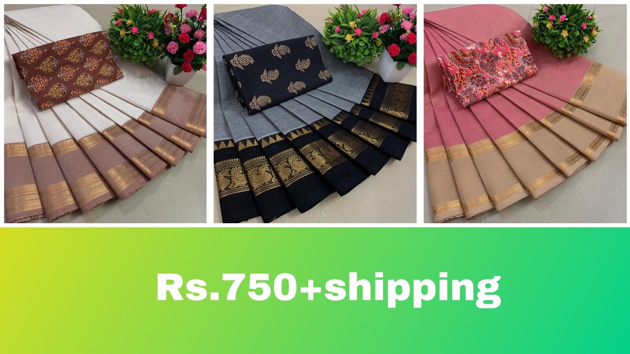 Chettinad Cotton Sarees latest collection 