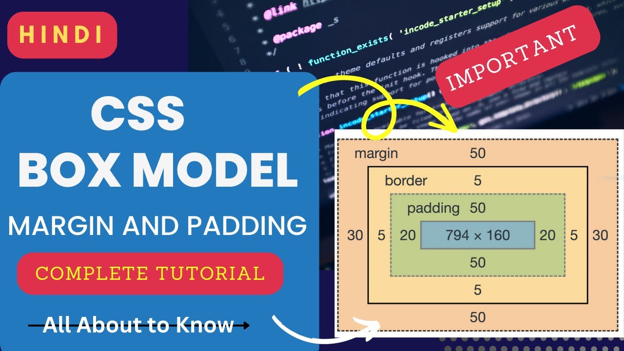 CSS  Box Model  in Hindi, Margin and Padding- All About to Know | Web Development  #boxmodel