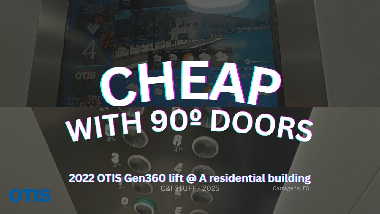 CHEAP, HAS 90º DOORS: 2022 OTIS Gen360 lift @ A residential building - Cartagena, ES