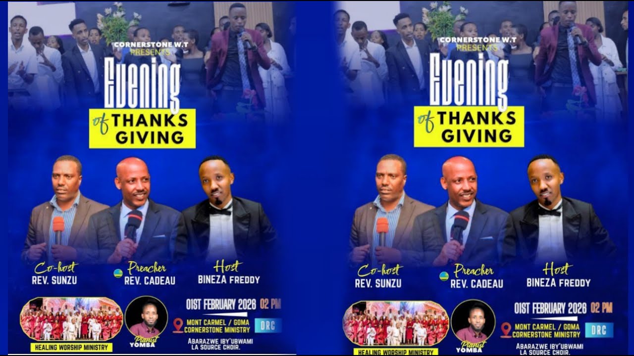 CORNERSTONE WORHIP TEAM EVINING OF THANKS GIVING DAY 1 WITH REV.CADEAU