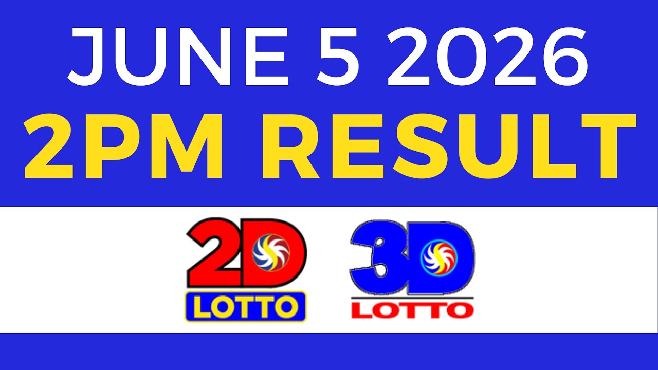 Lotto Result Today 2PM June 5 2026 | EZ2 Swertres PCSO