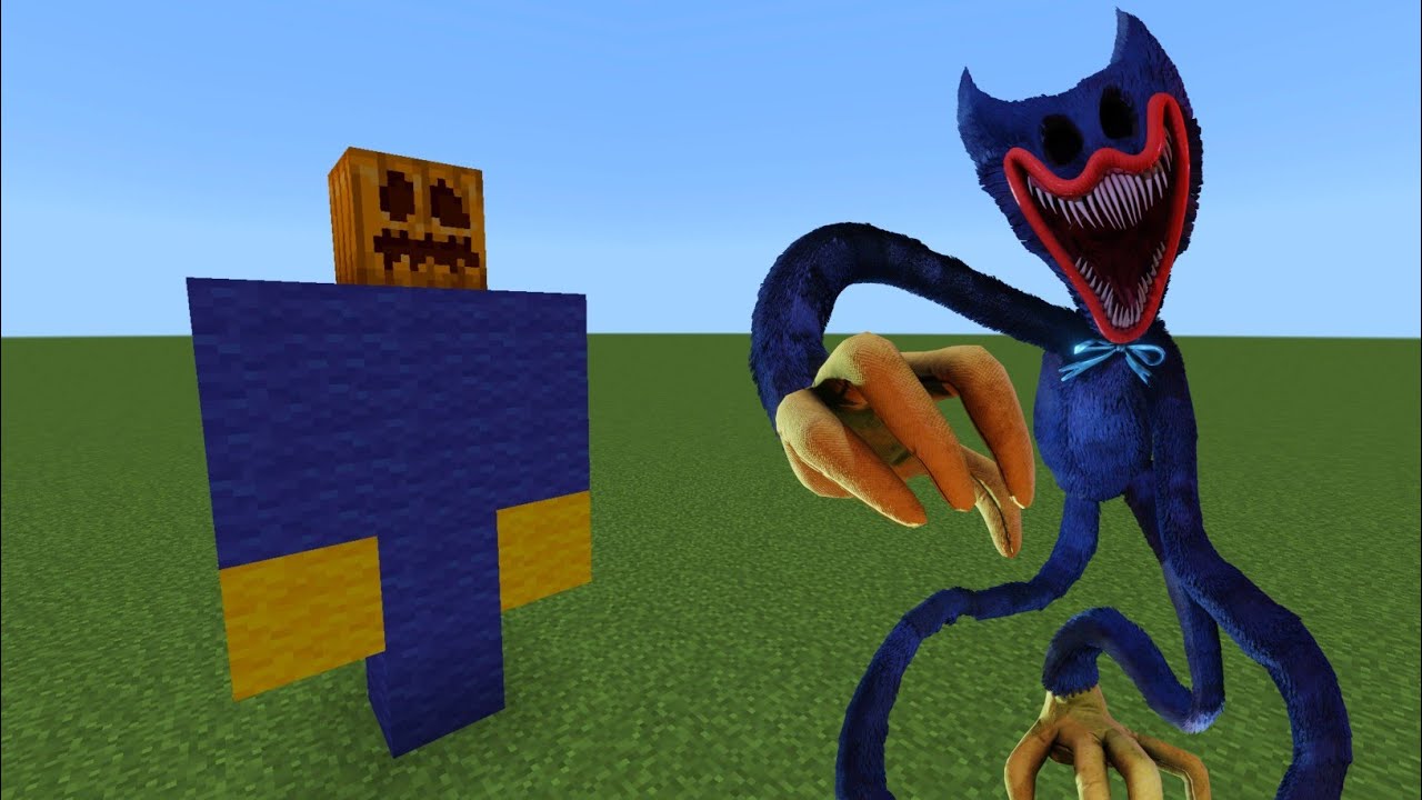 Дополнение Poppy Playtime Nightmare Huggy Wuggy для Minecraft PE
