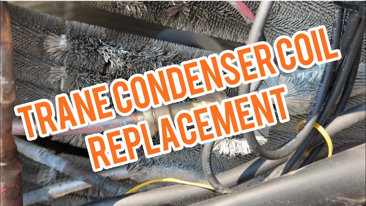 Replacing the Trane condenser coil that I repaired back in July !!