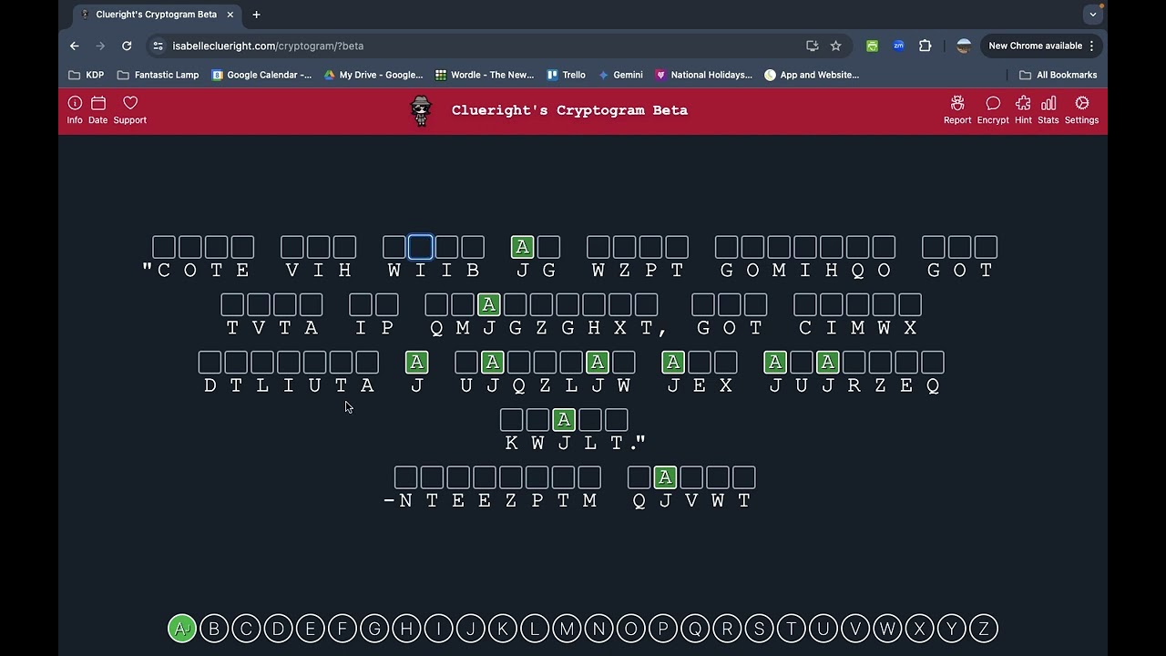 Solve Along with me! Daily Cryptogram 5/8/2024