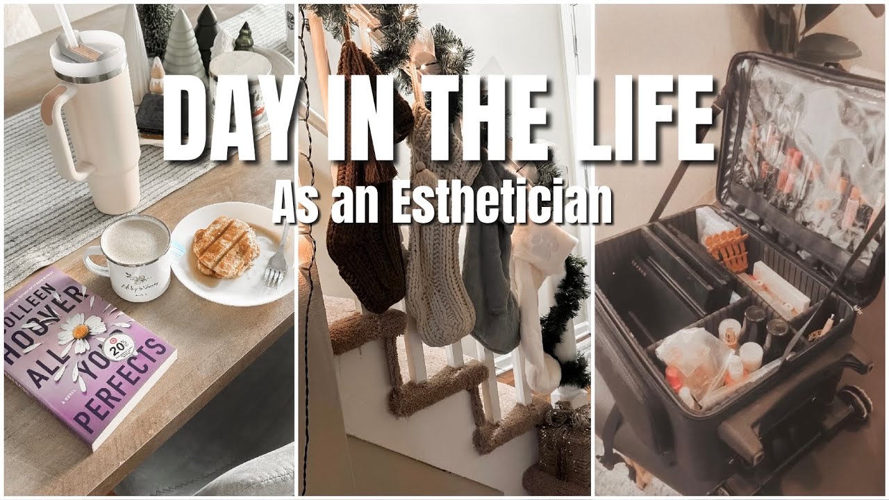 FULL Day In My Life as an Esthetician | New Books, Christmas Decor & Bridal Trials!