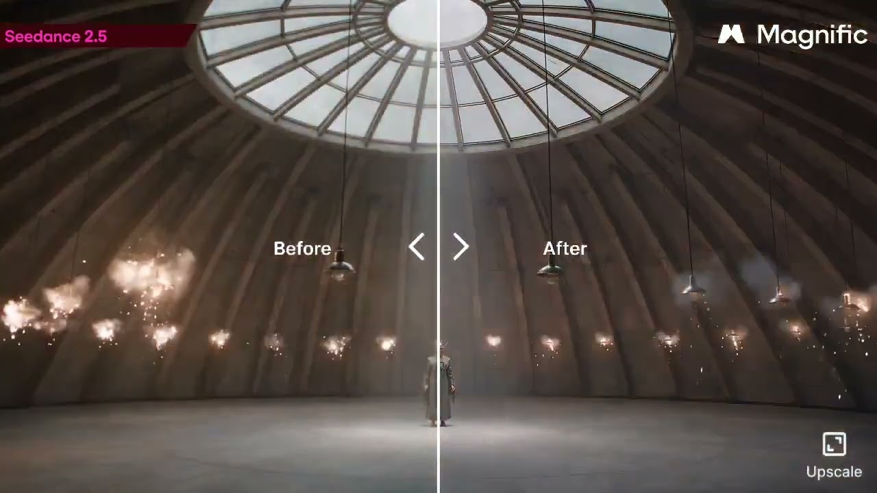 Seedance 2.5 + Magnific Upscaler: AI Video Enhancement [85/100]]