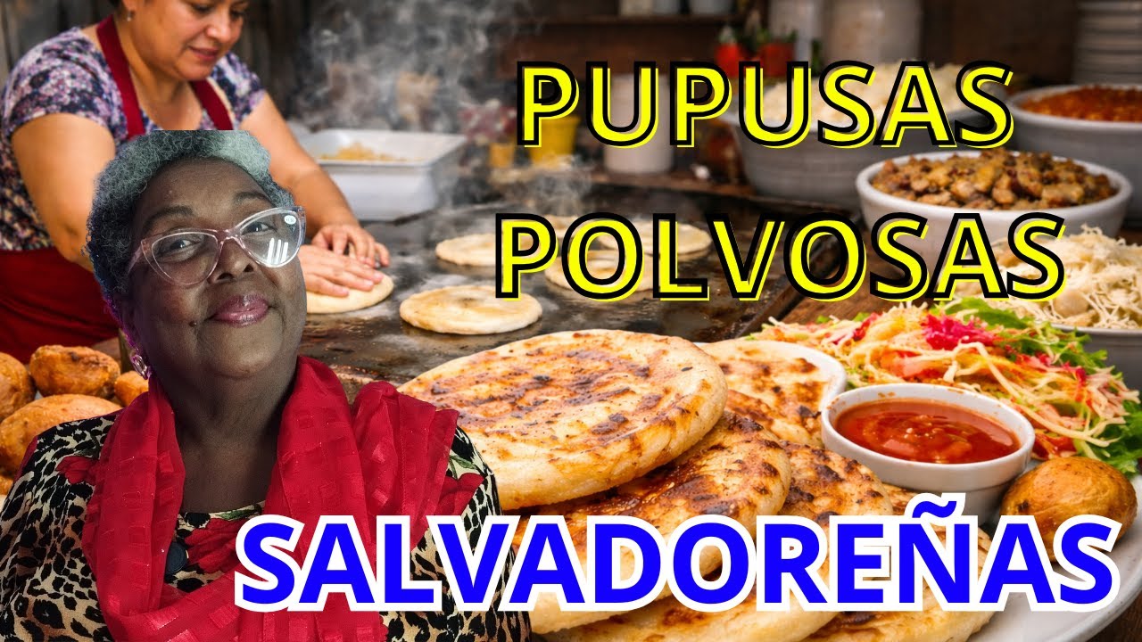 PROBANDO_las_PUPUSAS_POLVOSAS_en_EL_SALVADOR, ABUELA REACCIONA  Y QUEDA SORPRENDIDA