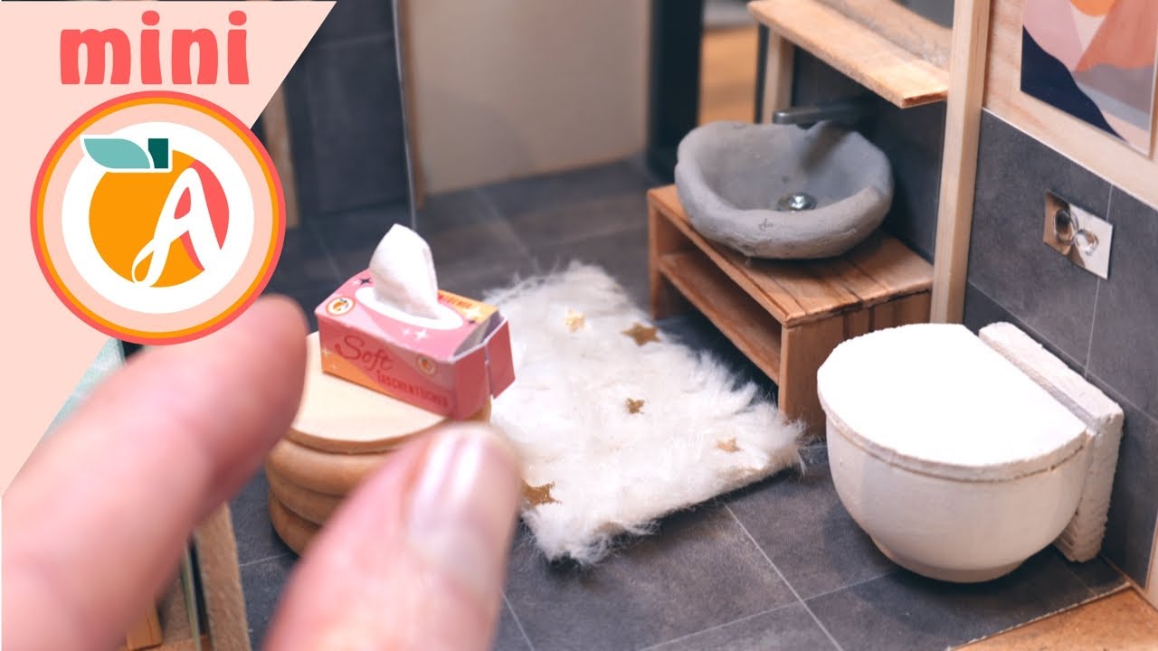 Miniatur Haus DIY - Bad einrichten - Apricozy