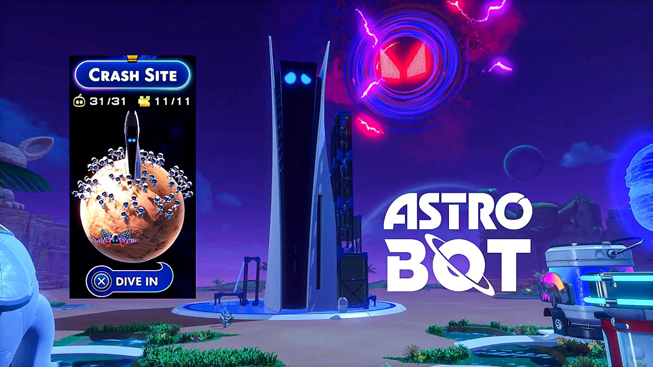 RESCUE ALL BOTS AND PUZZLE PIECES AT CRASH SITE | Astro Bot