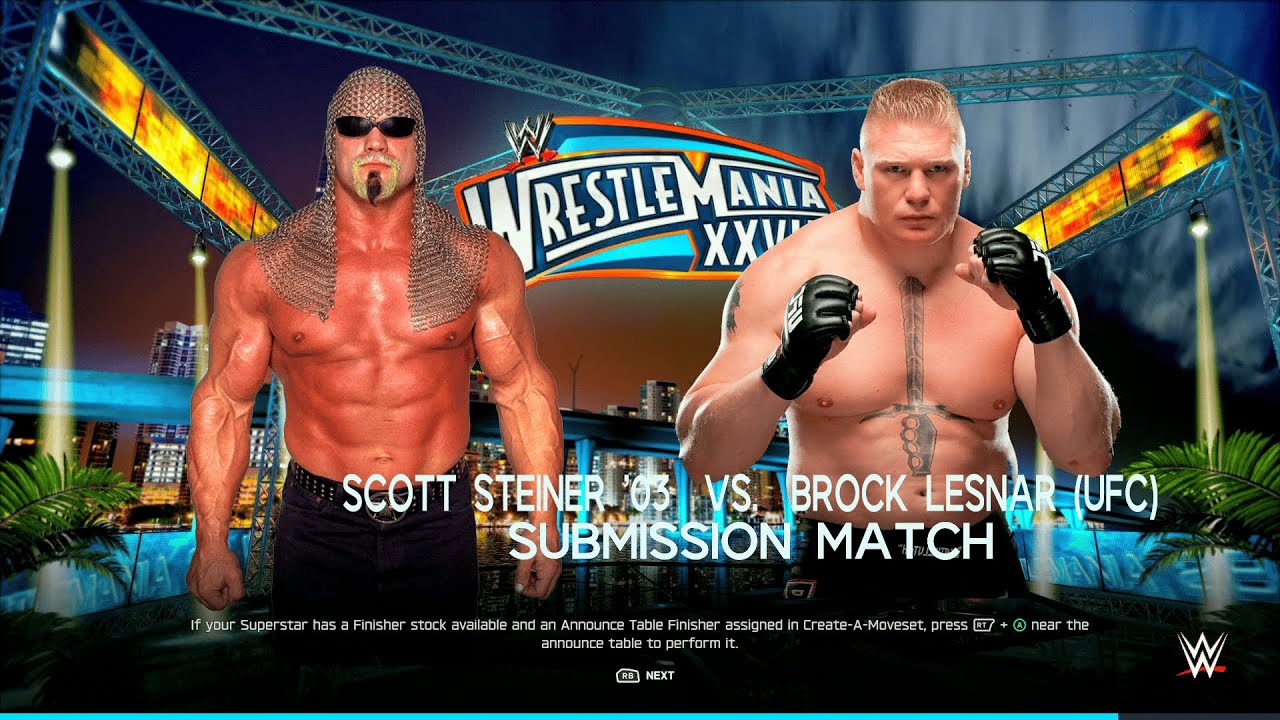 WWE 2K25 FULL MATCH - Steiner vs. Lesnar - IMPOSSIBLE DREAM MATCH!