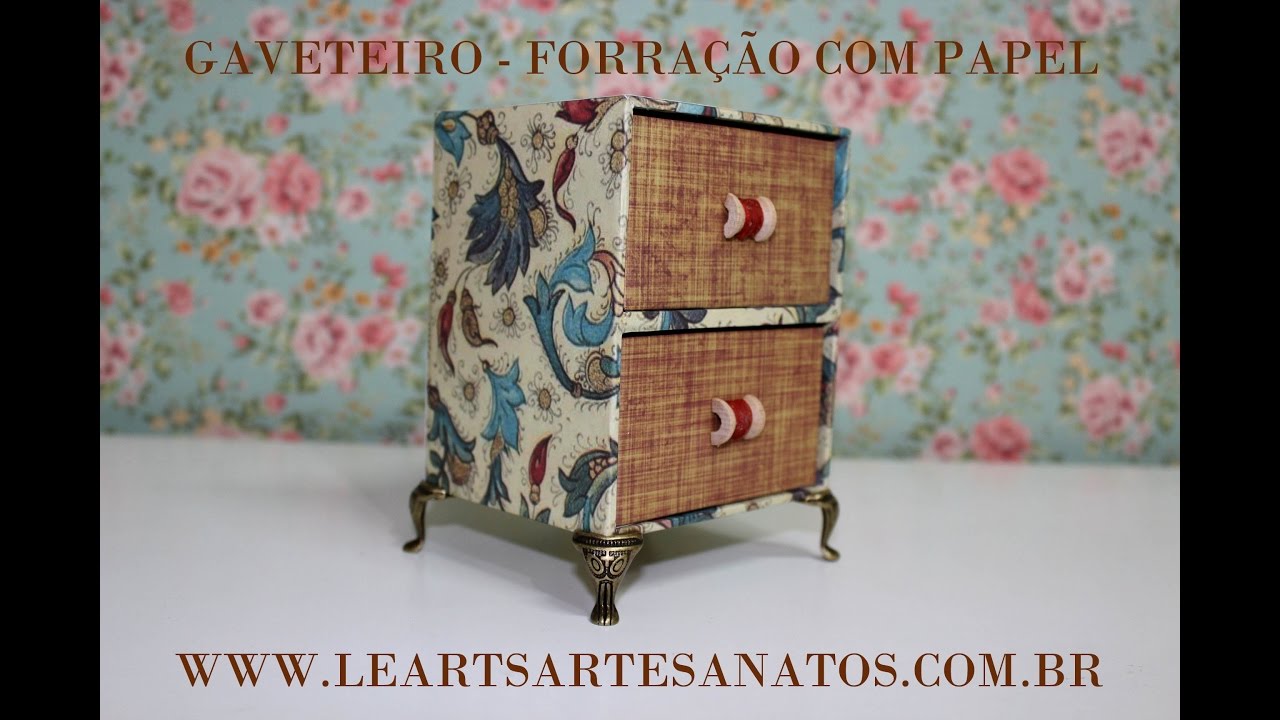 GAVETEIRO --  FORRAÇÃO COM PAPEL