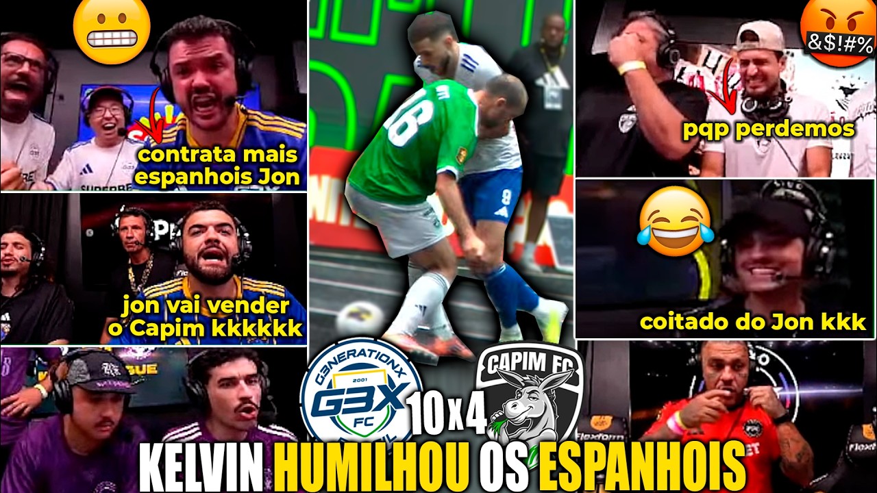 REAÇÕES dos STREAMERS - KELVIN HUMILHANDO OS ESPANHOIS DO CAPIM - G3X 10X4 CAPIM KINGS LEAGUE!