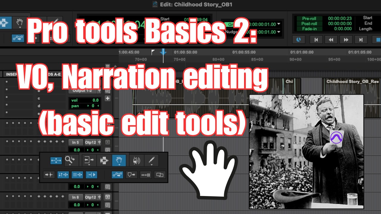 Pro Tools Basics VO Narration Edit Tutorial