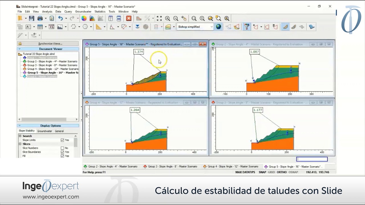 Curso de cálculo de estabilidad de taludes con Slide
