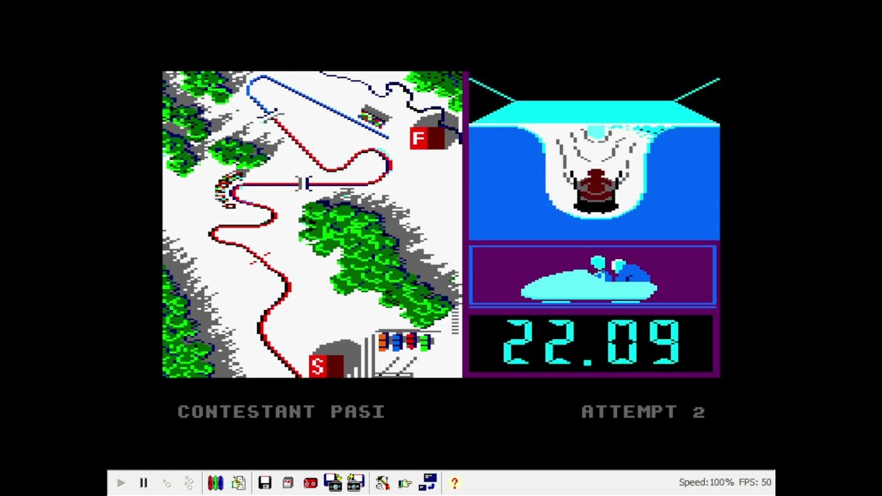 Amstrad, Emulated, Winter Games, Bobsled, 26.52