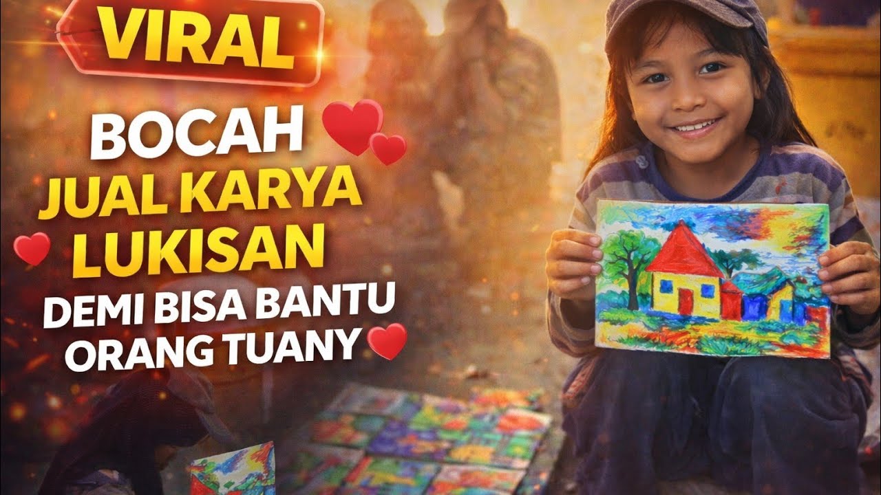 VIRALHARIINI!! BOC4H MENJUAL KARYA LUKISANNYA DEMI MEMBANTU KEDUA ORANG TUANYA 