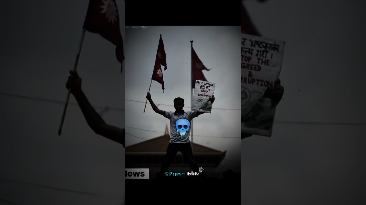 Gen z protest no crupption🔥🖤💀 #jaynepal #trend #edit #goviral #trollface #foryou