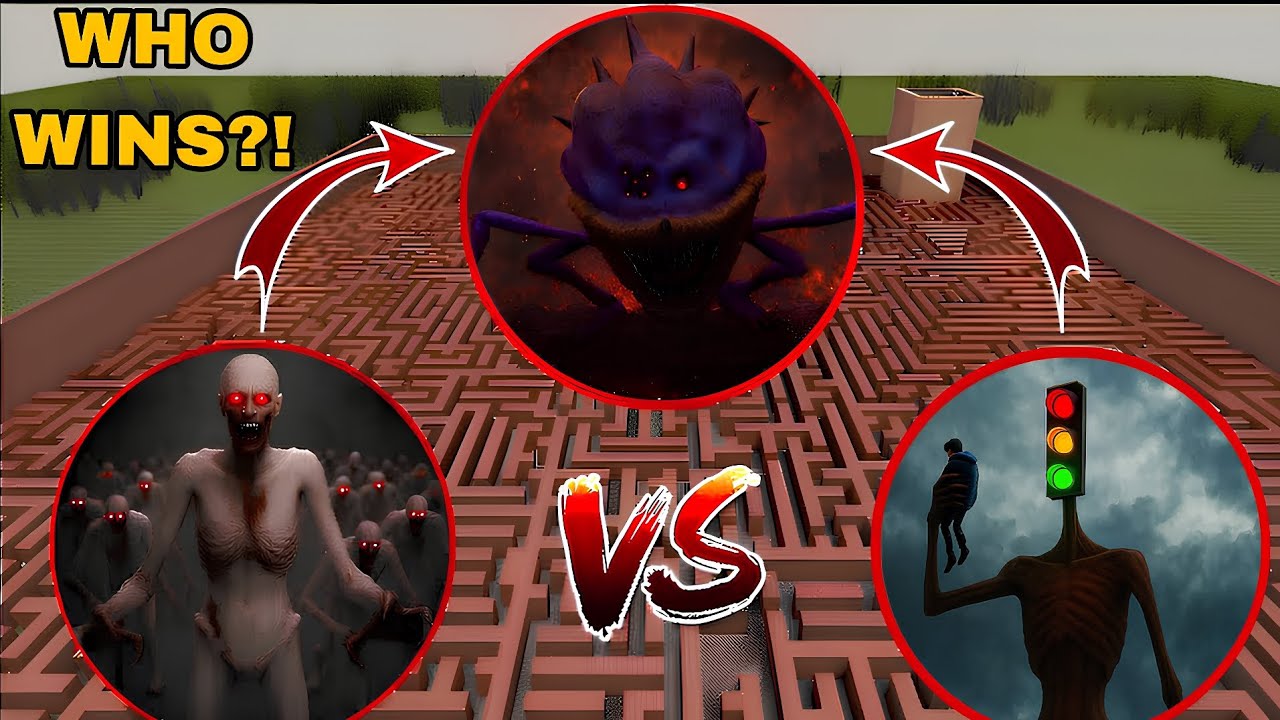 Garry's Mod: SCP-096 VS Cursed Sonic Tapes VS Traffic Light Head (WHO WINS?)