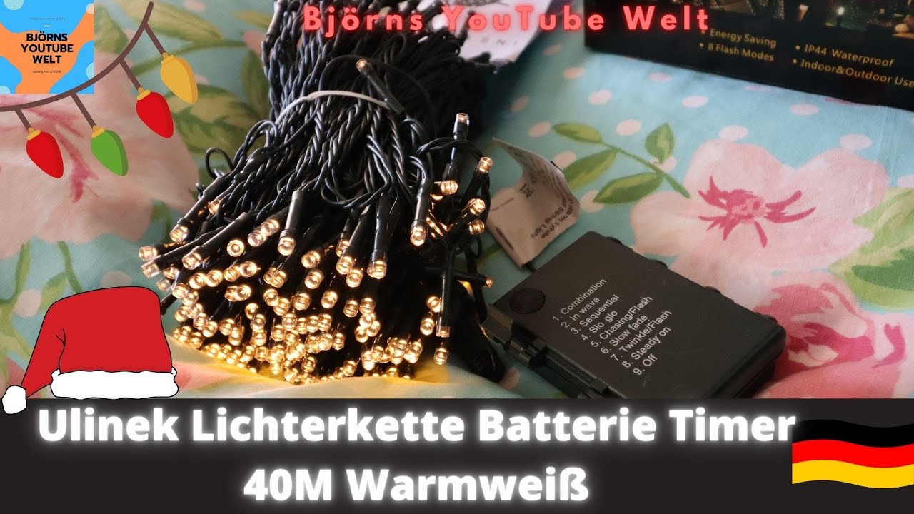 Ulinek Lichterkette Batterie Timer 40M
