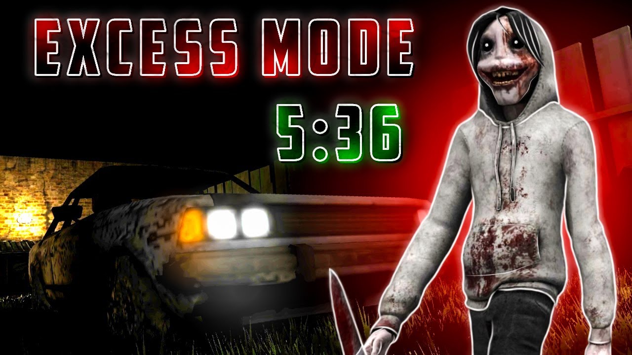 Jeff The Killer Horror Game | Car Escape | SPEEDRUN 5:36 WR