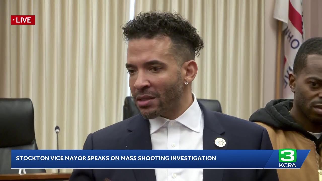 Stockton's vice mayor is speaking on the Nov. 29 mass shooting during a child's birthday party.