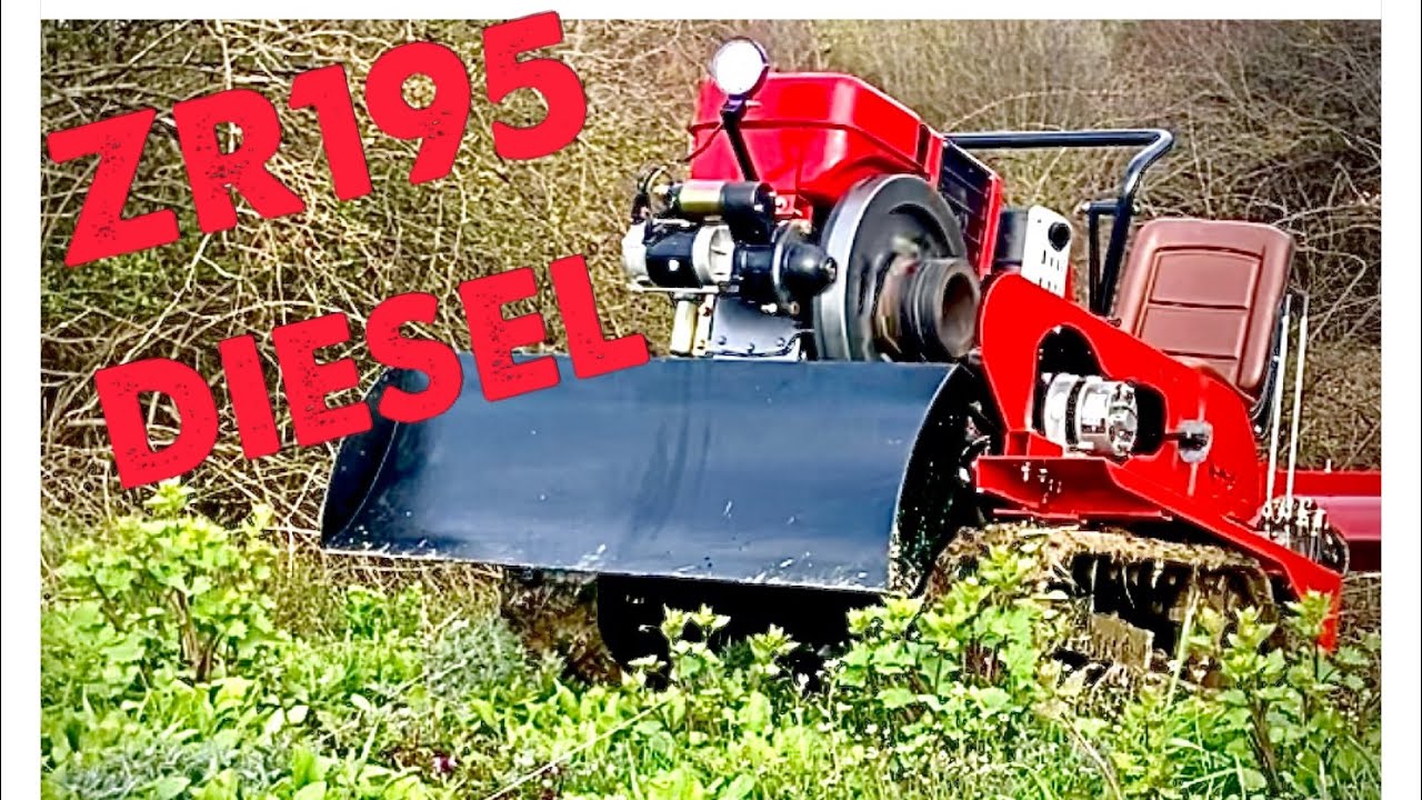 13hp Tracked Tractor climbing a steep hill