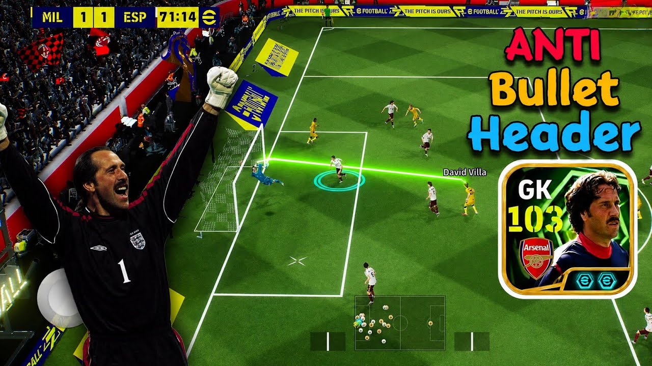 Anti Bullet Header Free David Seaman Training & Review In efootball mobile 2026 😱🔥 #efootball2026