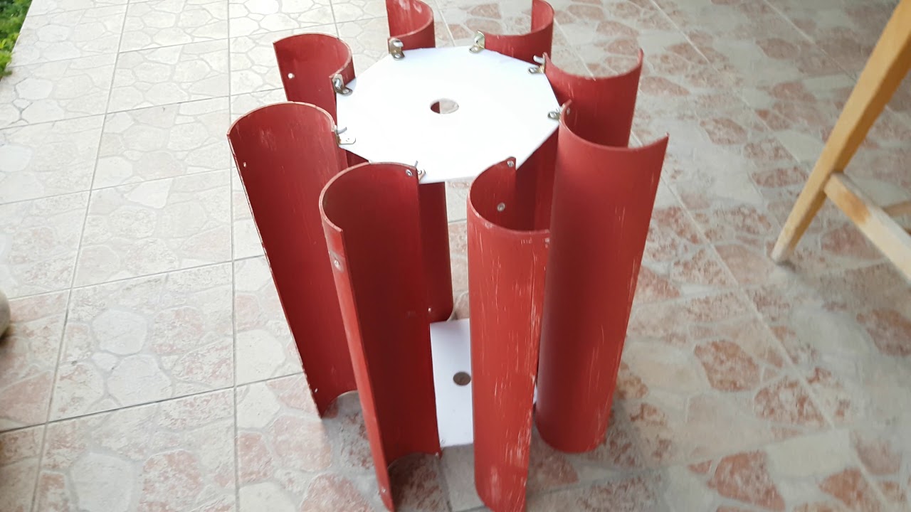 Szélirány független szélkerék, rebuild... kész a váz.