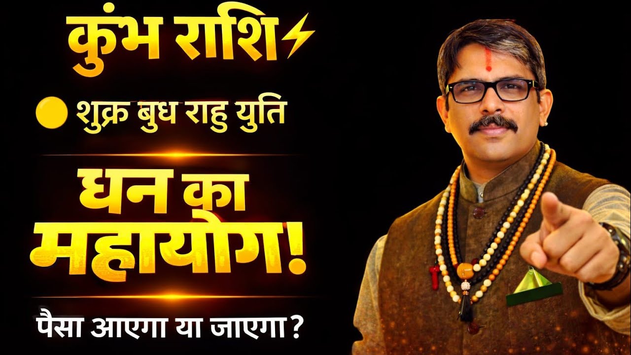 Kumbh rashi राहु बुध शुक्र युति । धन योग । पैसा ही पहचान देगा ।  