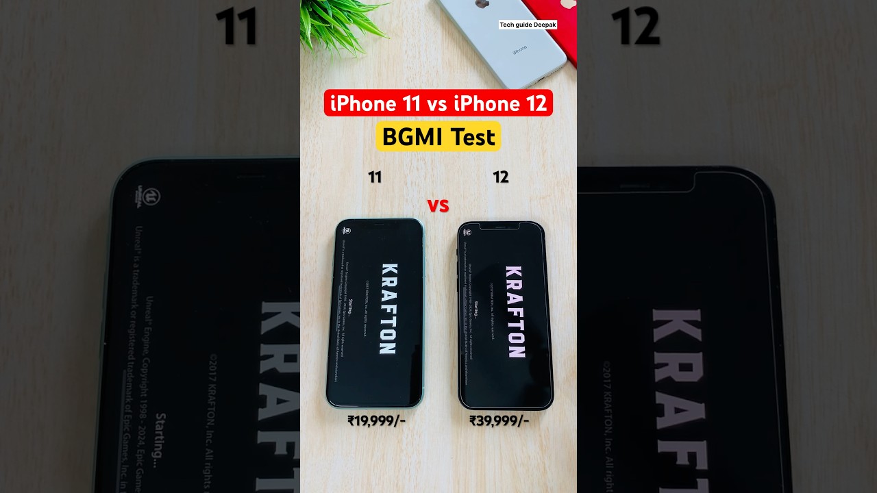 iPhone 11 vs iPhone 12 BGMI test #shorts #short #iphone11bgmi #iphone12bgmi #techguidedeepak