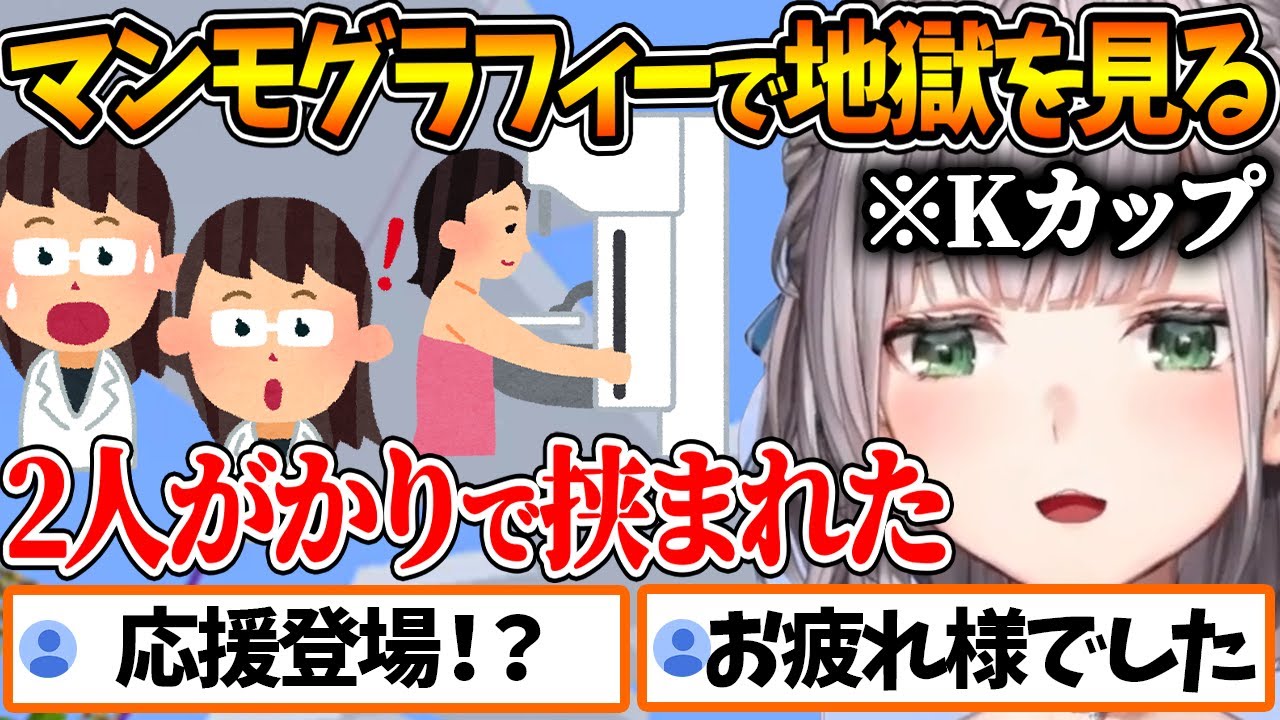 人間ドックでマンモグラフィーをやった結果、胸が大きいからか2人がかりで挟まれた団長【ホロライブ/切り抜き/VTuber/ 白銀ノエル 】
