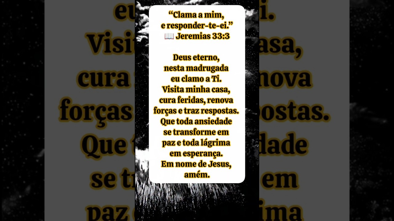 🌌 ORAÇÃO PODEROSA DA MADRUGADA 