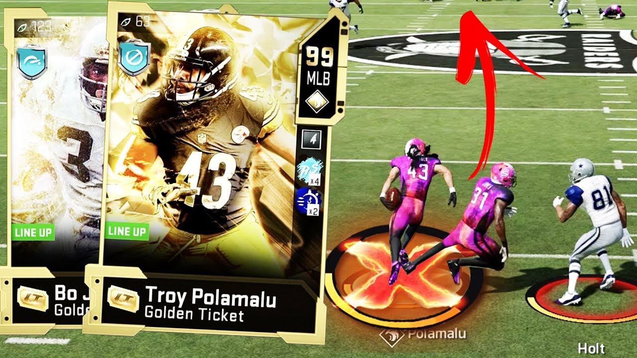 TROY POLAMALU GOLDEN TICKET IS INSANE!! Madden 20 Gameplay