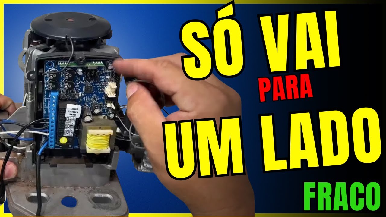 Motor de portão eletrônico fraco que so vai pra um lado. Como trocar estator