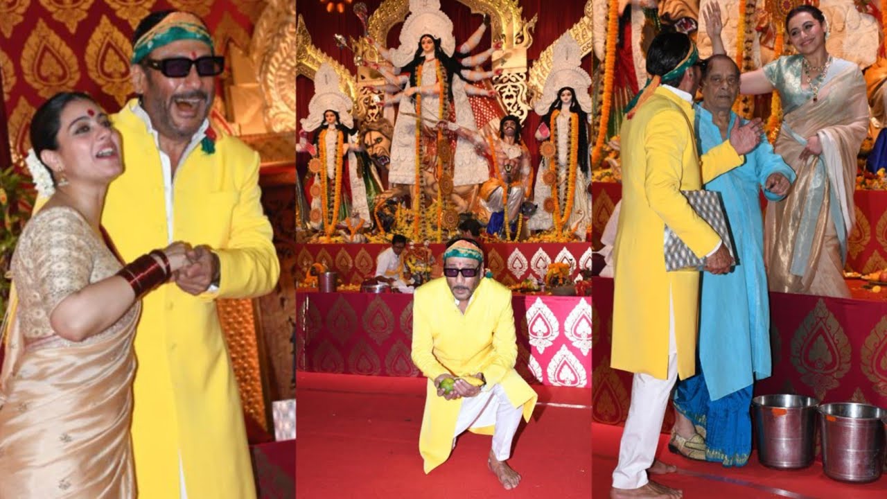 Kajol Devgn, Rani Mukherjee & Jackie Shroff Attend Durga Puja in Juhu 🔥📸