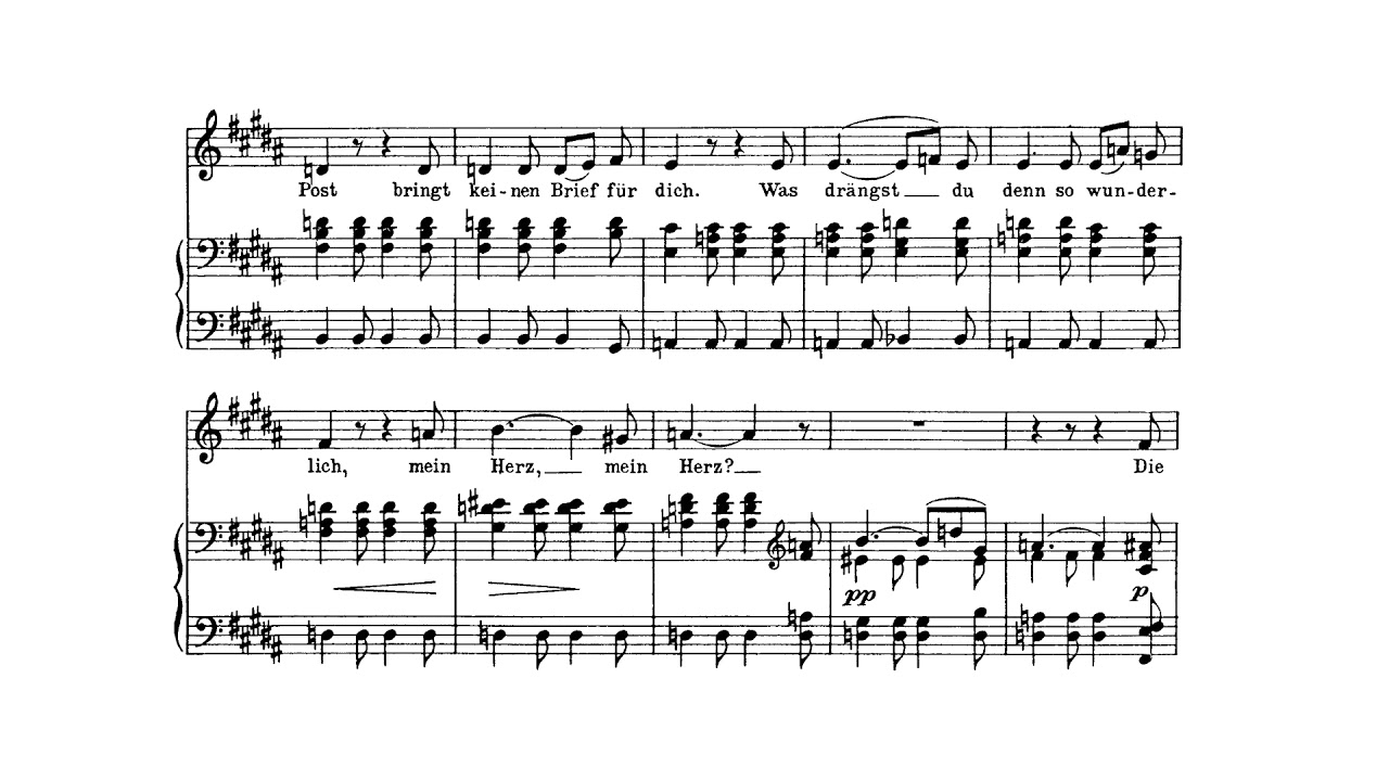 Schubert-Die Post(in B) 성악반주 Piano accompaniment