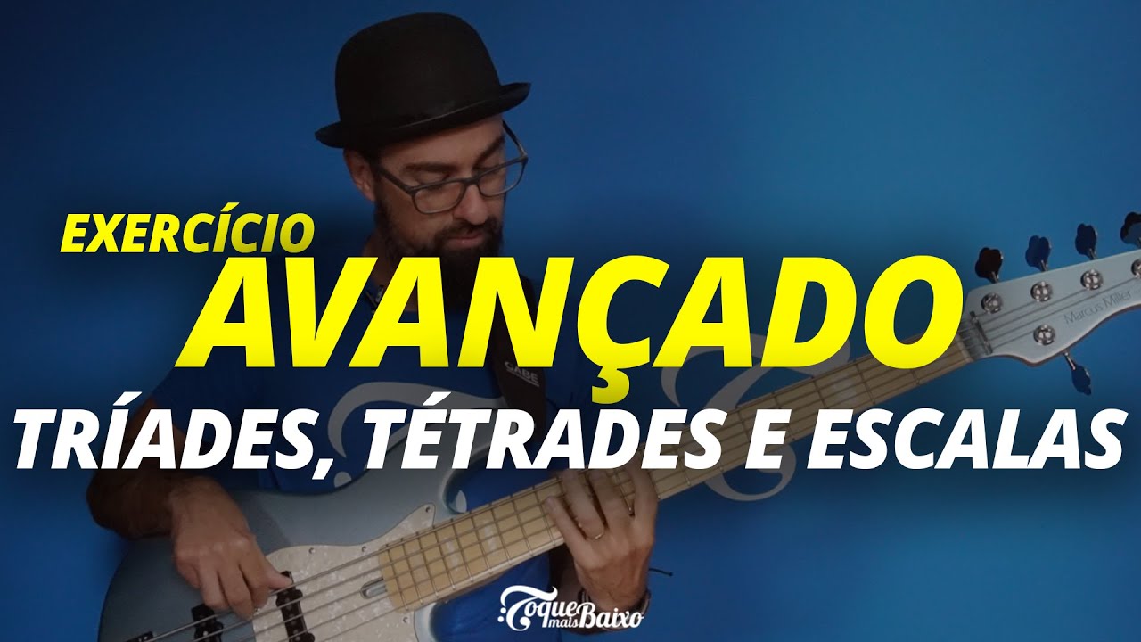 Exercício AVANÇADO com TRÍADES, TÉTRADES E ESCALAS NO CONTRABAIXO! ToqueMaisBaixo Ep276