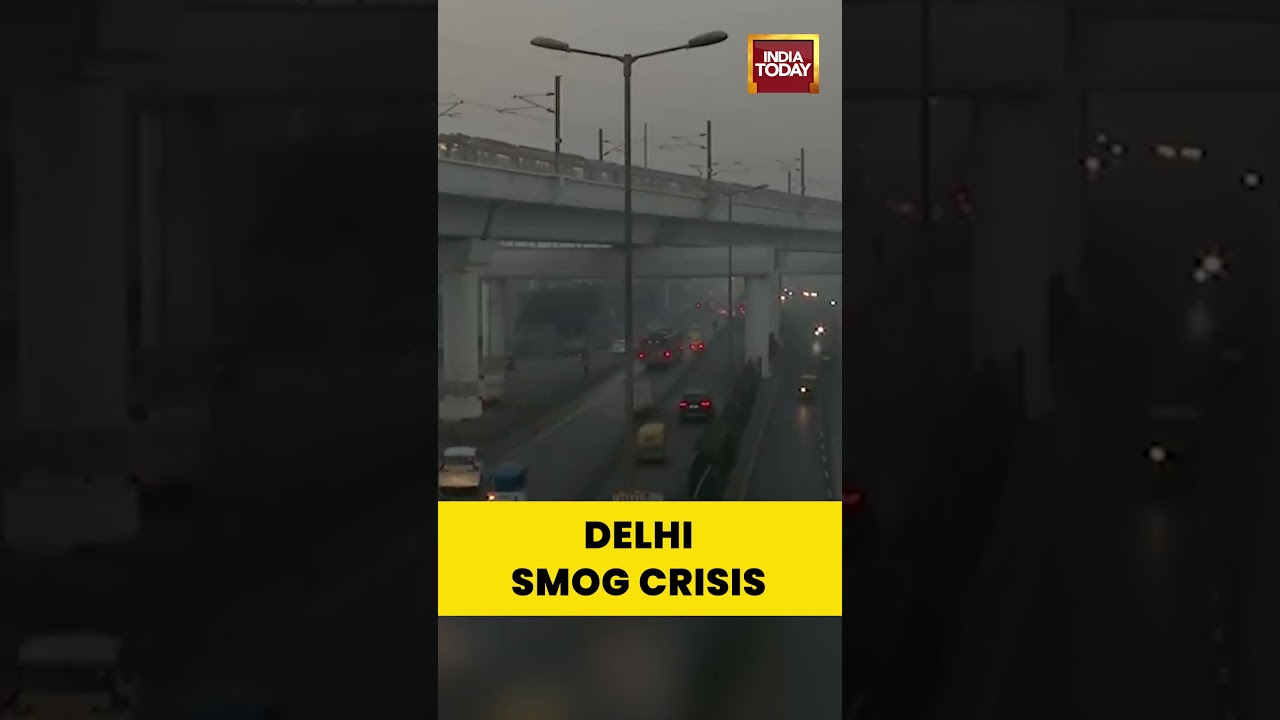 Delhi Smog Covers Anand Vihar | AQI 390, &lsquo;Very Poor&rsquo; Air Quality Update #airpollution #delhiaqi