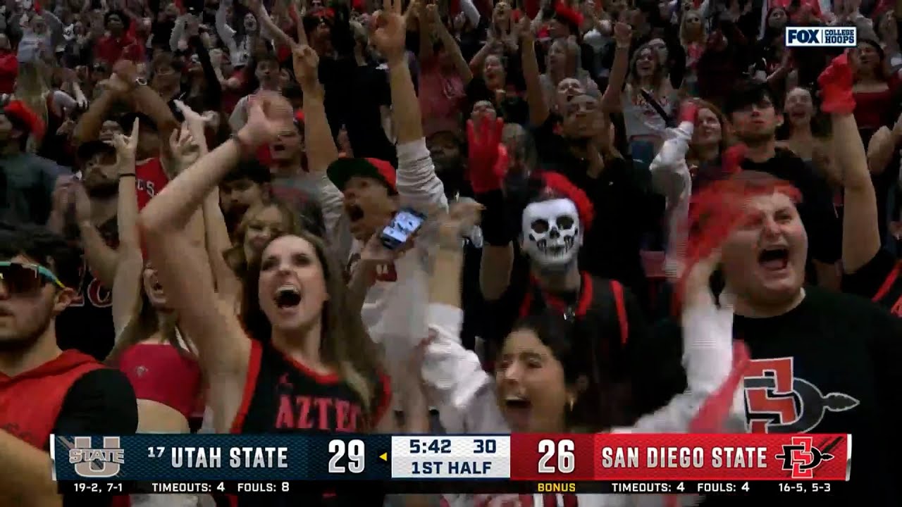 SDSU MEN'S HOOPS: AZTECS 81, #17 UTAH STATE 67