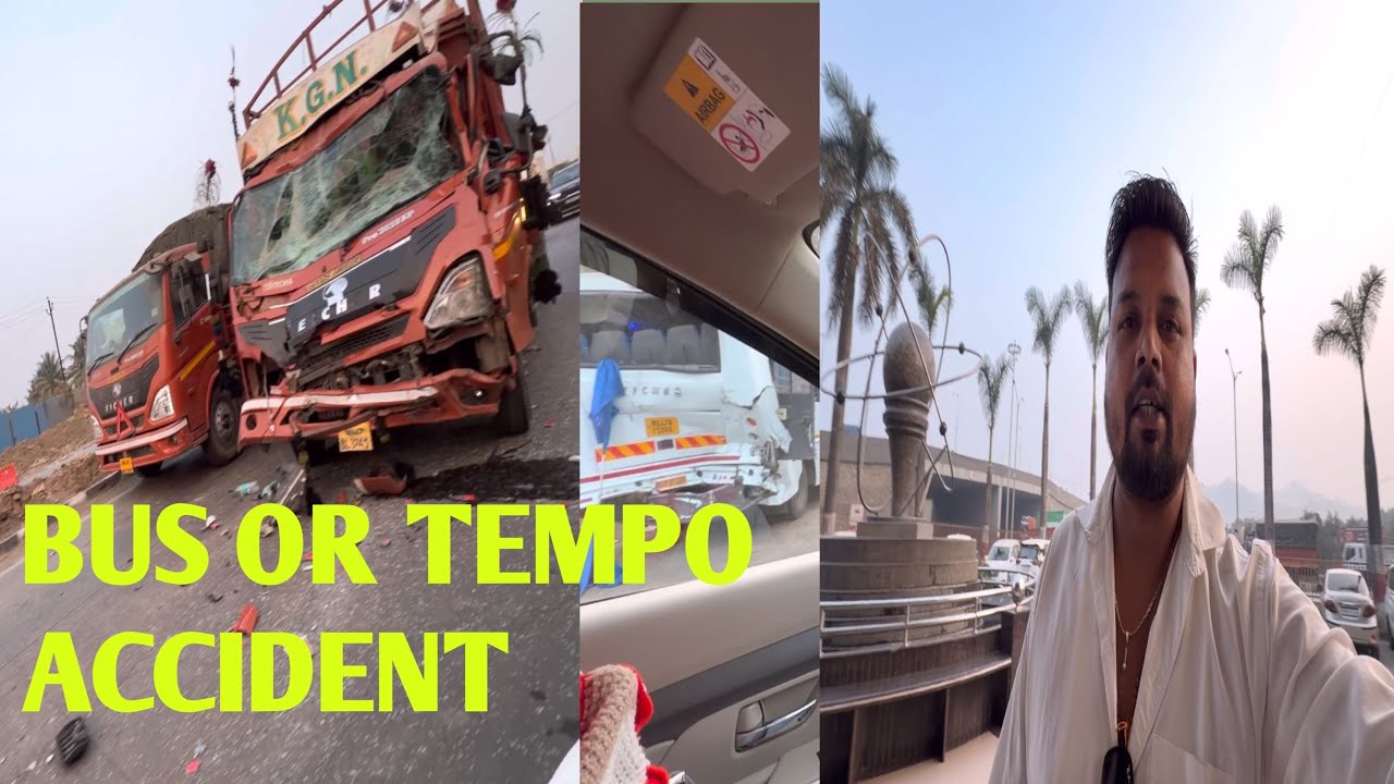 Bas Or Tempo Accident #MrNirajJi #mrnirajji #automobile #highwayjunction #vlog #youtube #travelvlog 