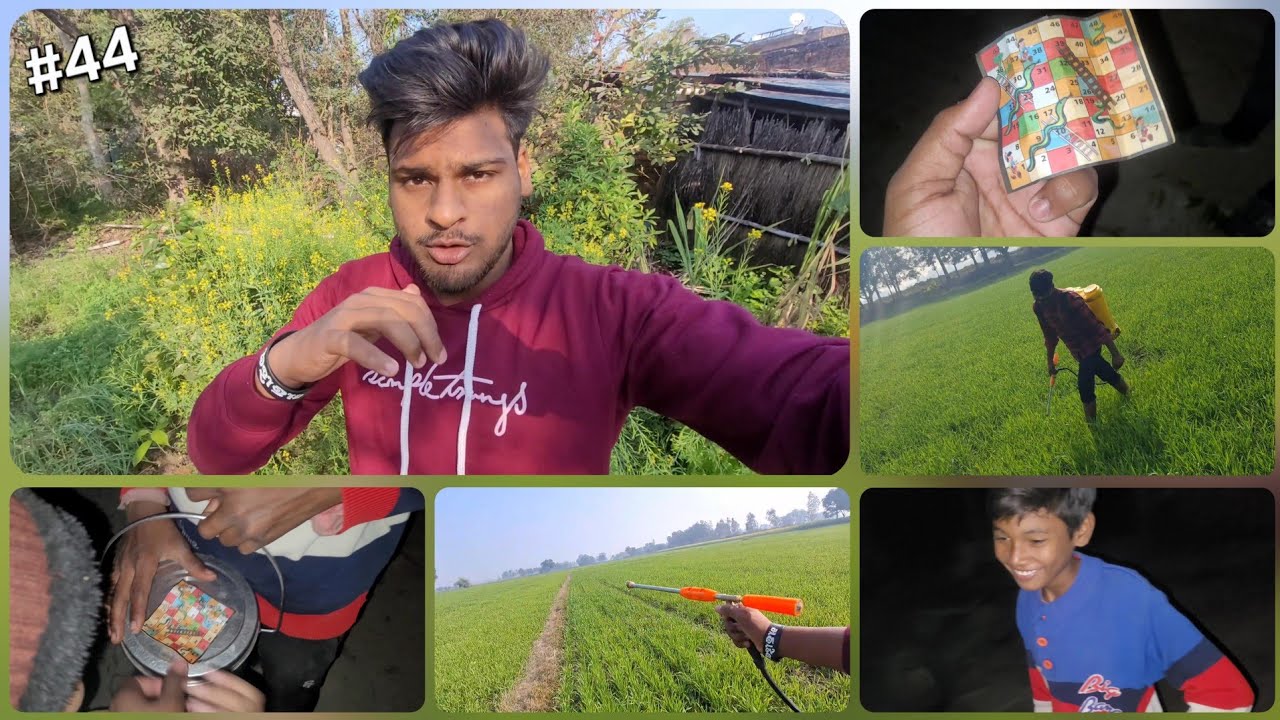 Am show you Village works | Khet mani Aaj dawai daal di | #Abhi vlogs 44
