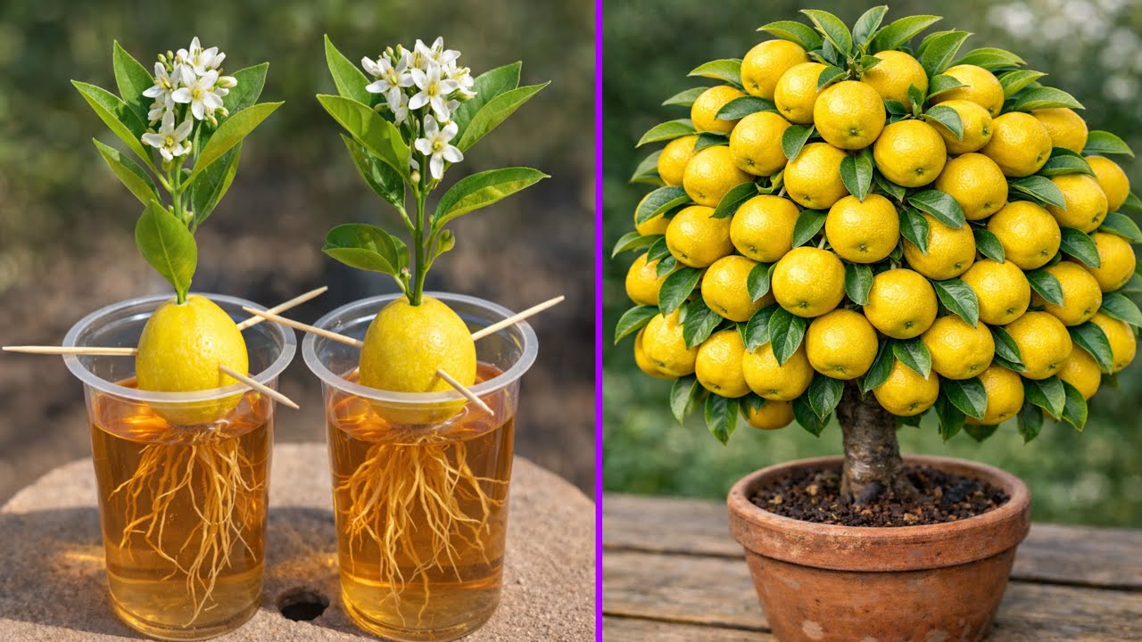 How to Grow a Lemon Plant from Lemon Fruit 🍋 | Toothpaste & Pepsi Experiment