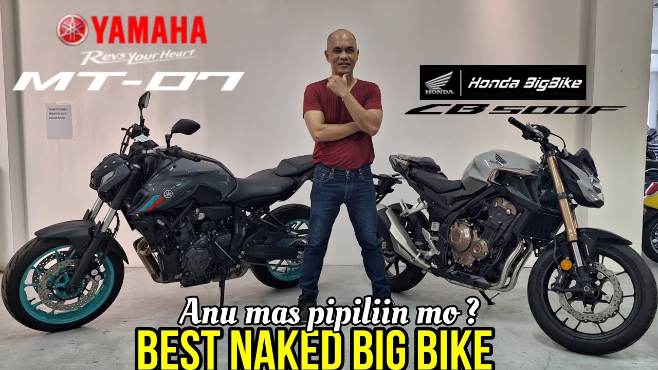 2023  Honda CB500F  vs 2023 Yamaha MT-07 Best Naked Big Bike Specs at Features, Presyo & Installment