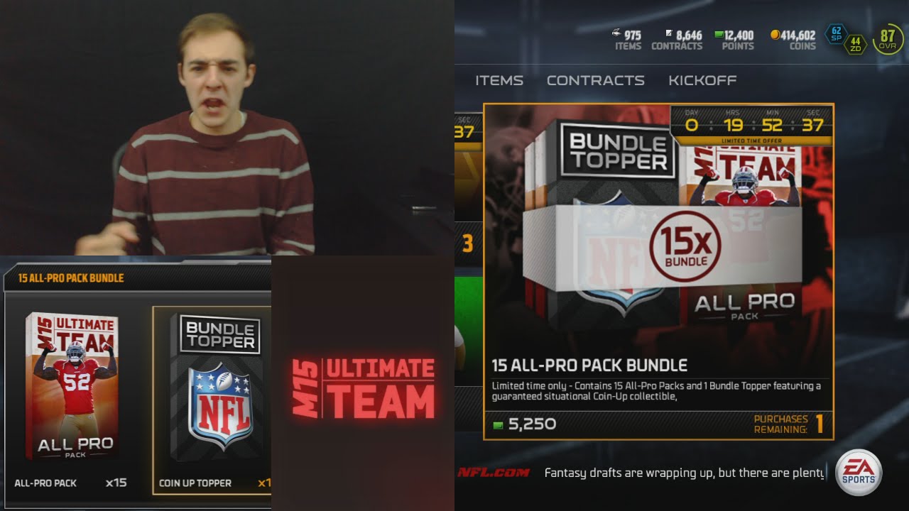 Madden 15 Ultimate Team ALL PRO BUNDLE ELITES! Madden 15 Pack Opening