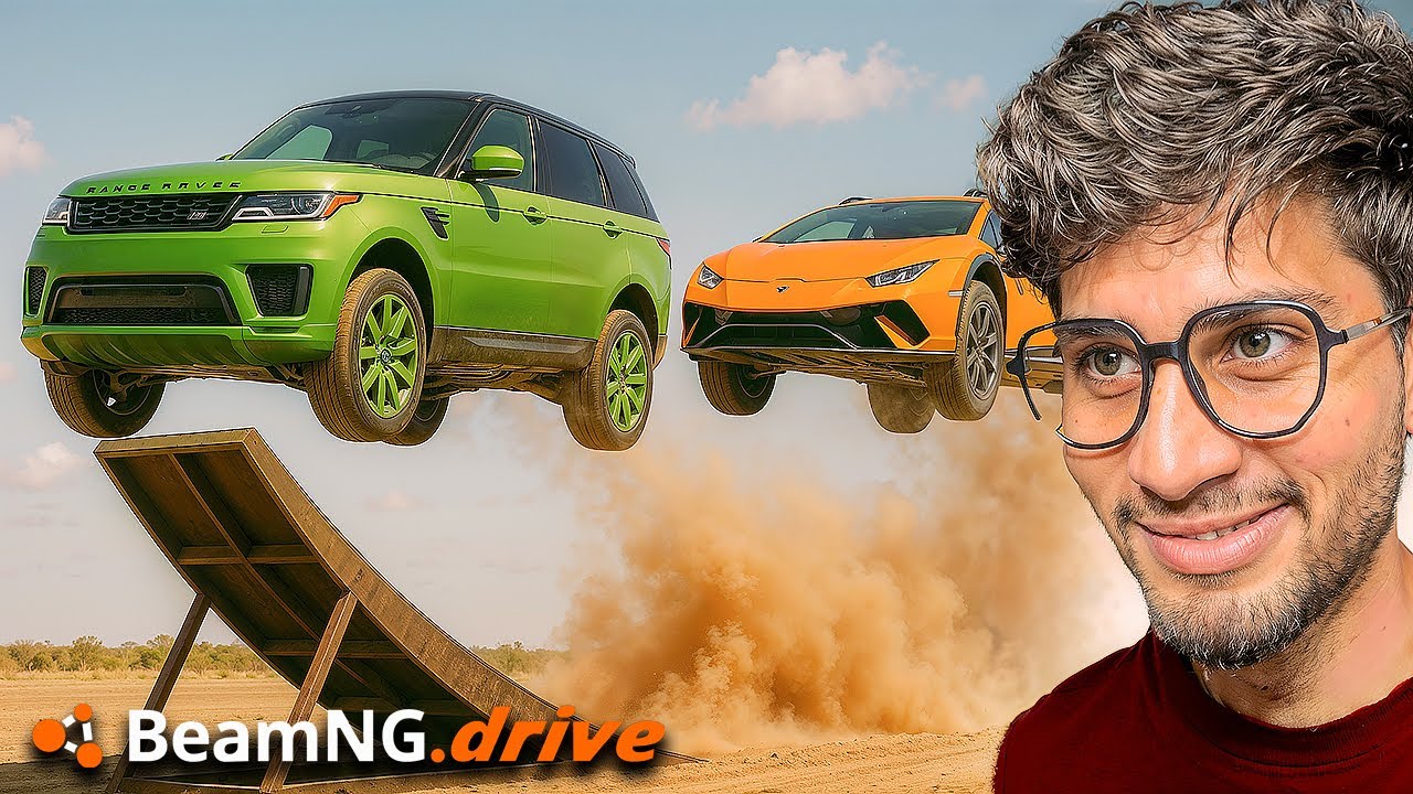 SUPERCARS vs SUV'S LONG JUMP & CRASH TEST | BeamNG Drive